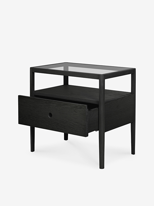 TABLE DE CHEVET SPINDLE - ETHNICRAFT Noir , Maison Bensimon