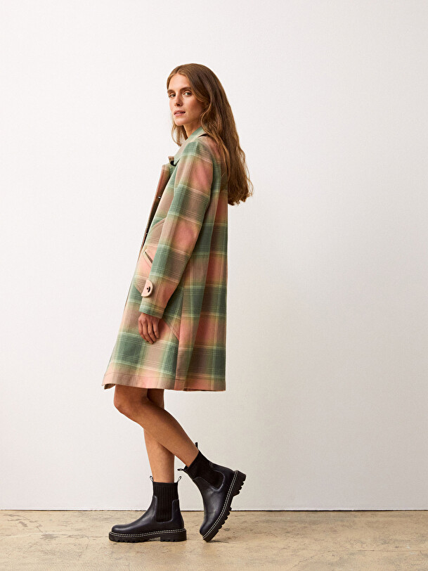 MANTEAU CONOR  Carreaux , Pr&ecirc;t-&agrave;-porter Bensimon