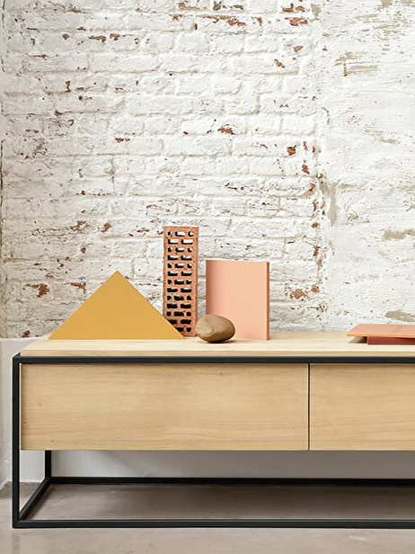 MEUBLE TV MONOLIT - ETHNICRAFT  Chene clair , Maison Bensimon