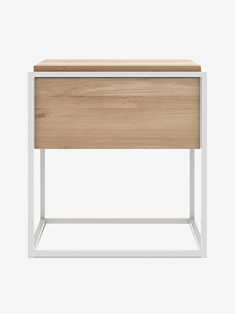 TABLE DE CHEVET MONOLIT - ETHNICRAFT  Blanc , Maison Bensimon
