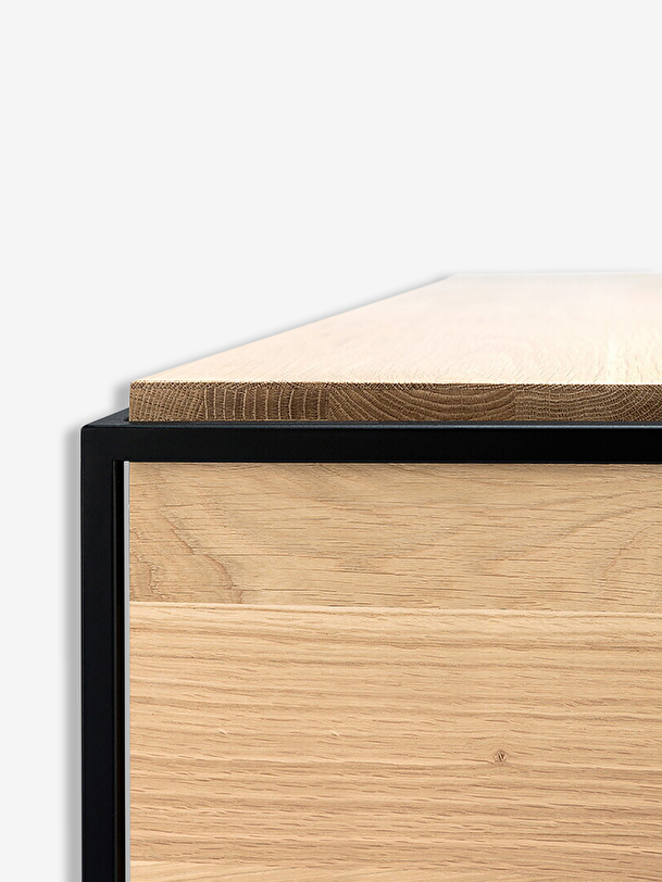 MEUBLE TV MONOLIT - ETHNICRAFT Chene clair , Maison Bensimon
