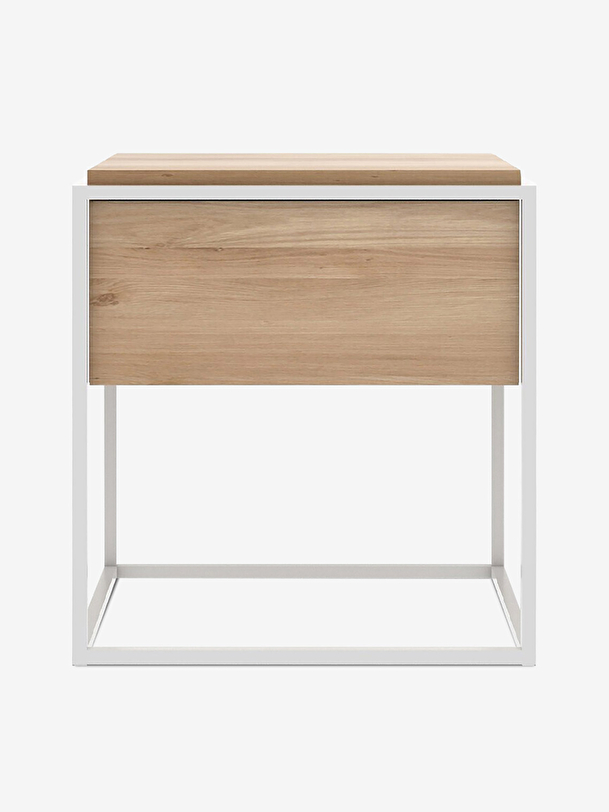 TABLE DE CHEVET MONOLIT - ETHNICRAFT Blanc , Maison Bensimon