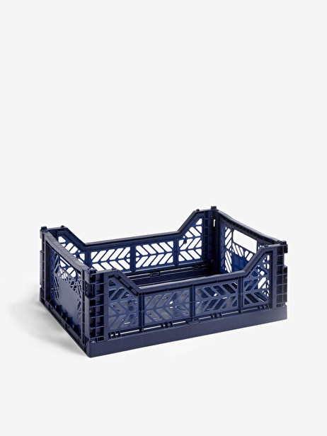 PANIER COLOUR CRATE M POLYPROPYLENE RECYCLE BLEU MARINE - HAY  Navy , Maison Bensimon