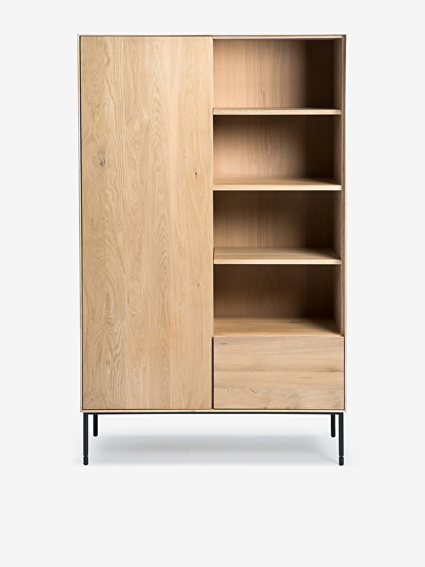 ARMOIRE BIRD 1 PORTE 1 TIROIR - ETHNICRAFT  Chene clair , Maison Bensimon