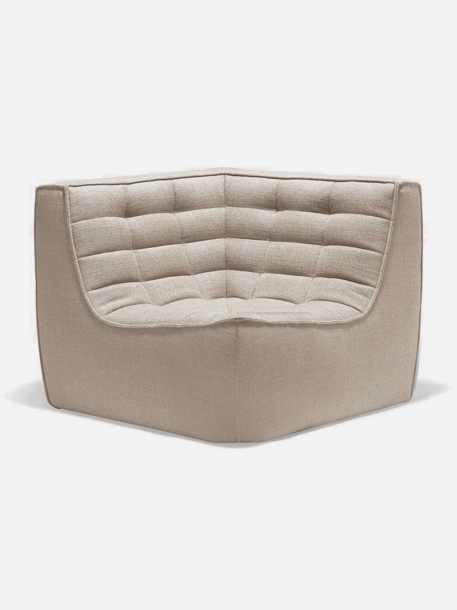 CANAPE D'ANGLE N701 90° - ETHNICRAFT Beige , Maison Bensimon