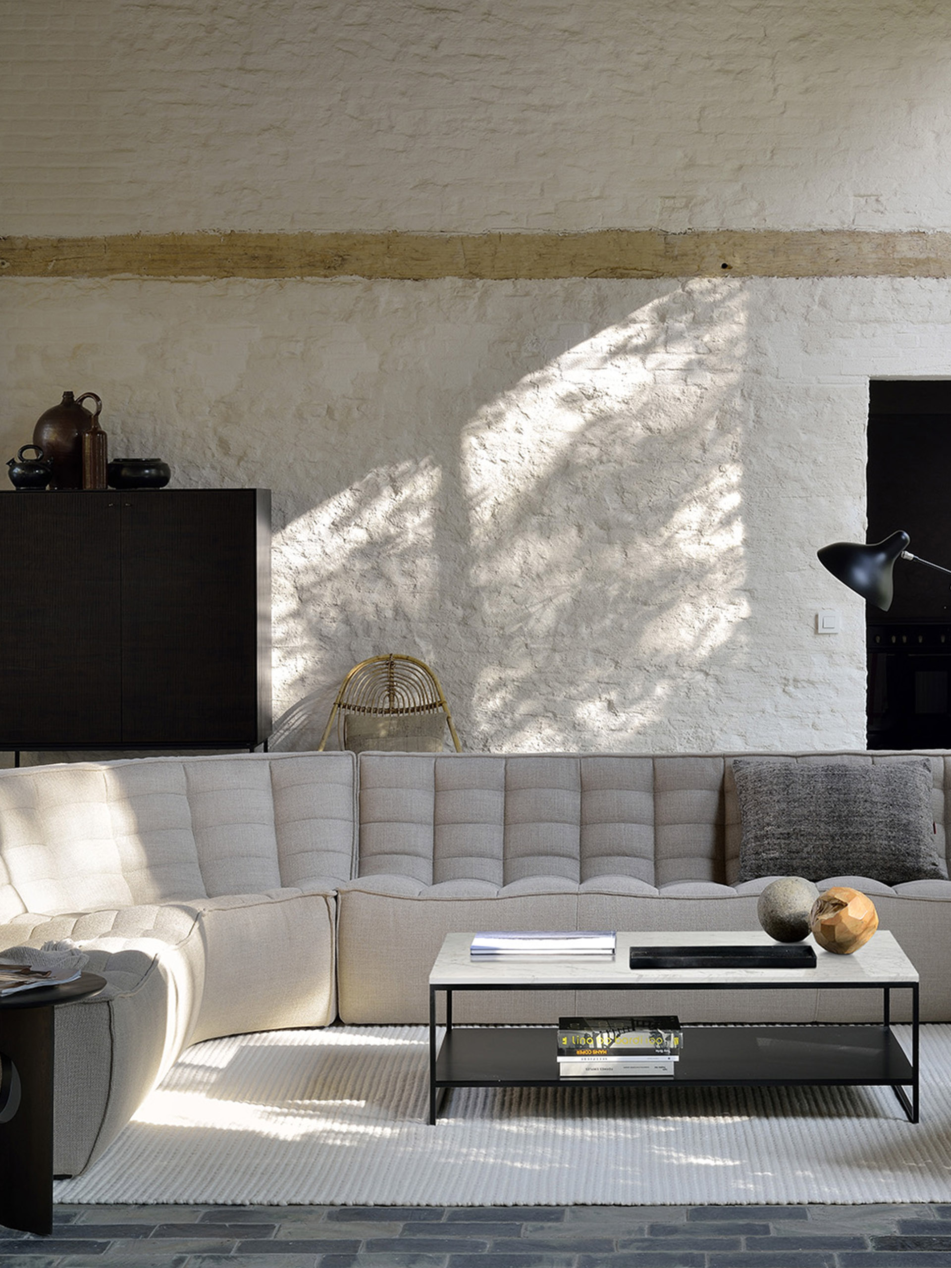 SOFA 2 PLACES N701 - ETHNICRAFT Beige , Maison Bensimon