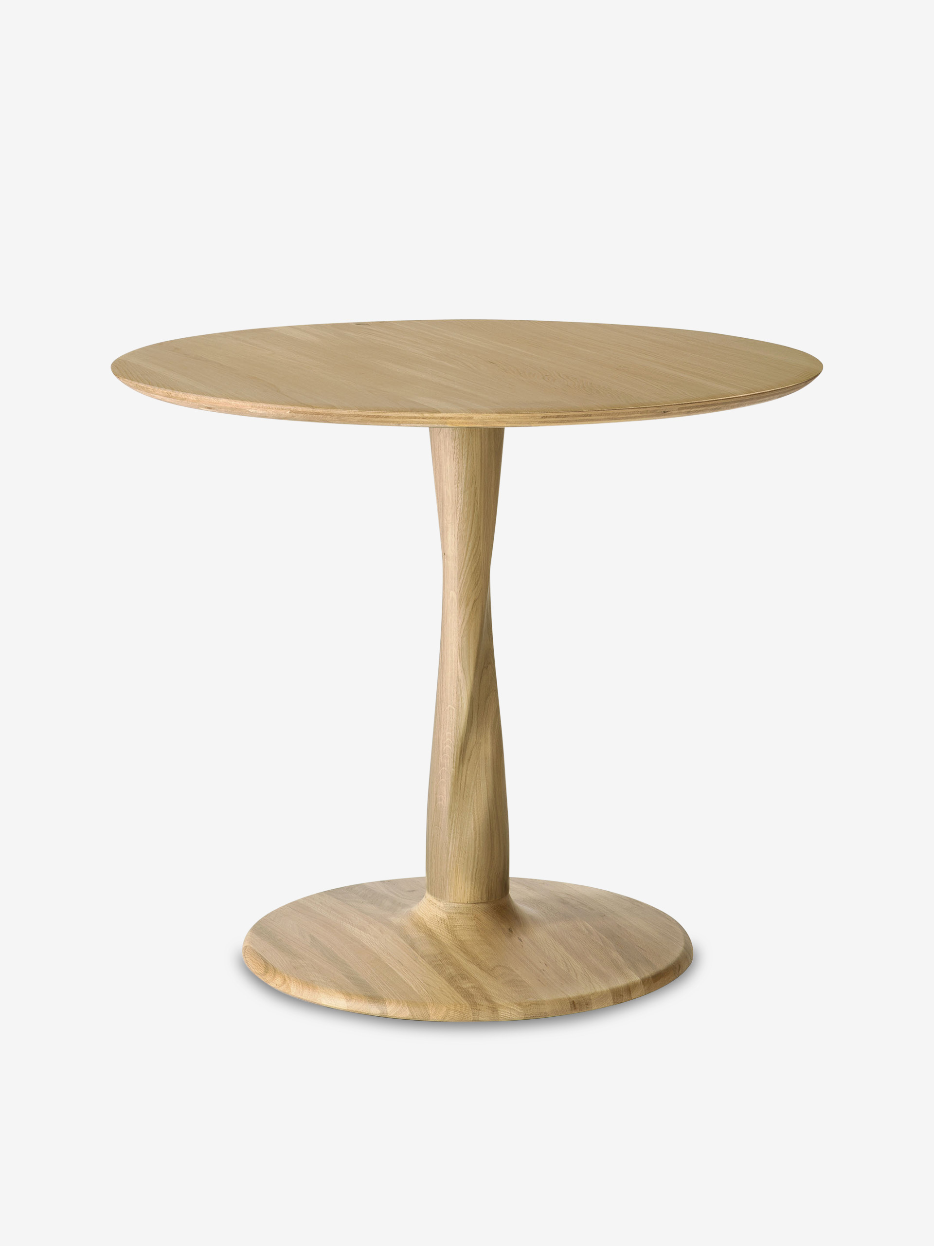 TABLE RONDE TORSION - ETHNICRAFT Chene clair , Maison Bensimon