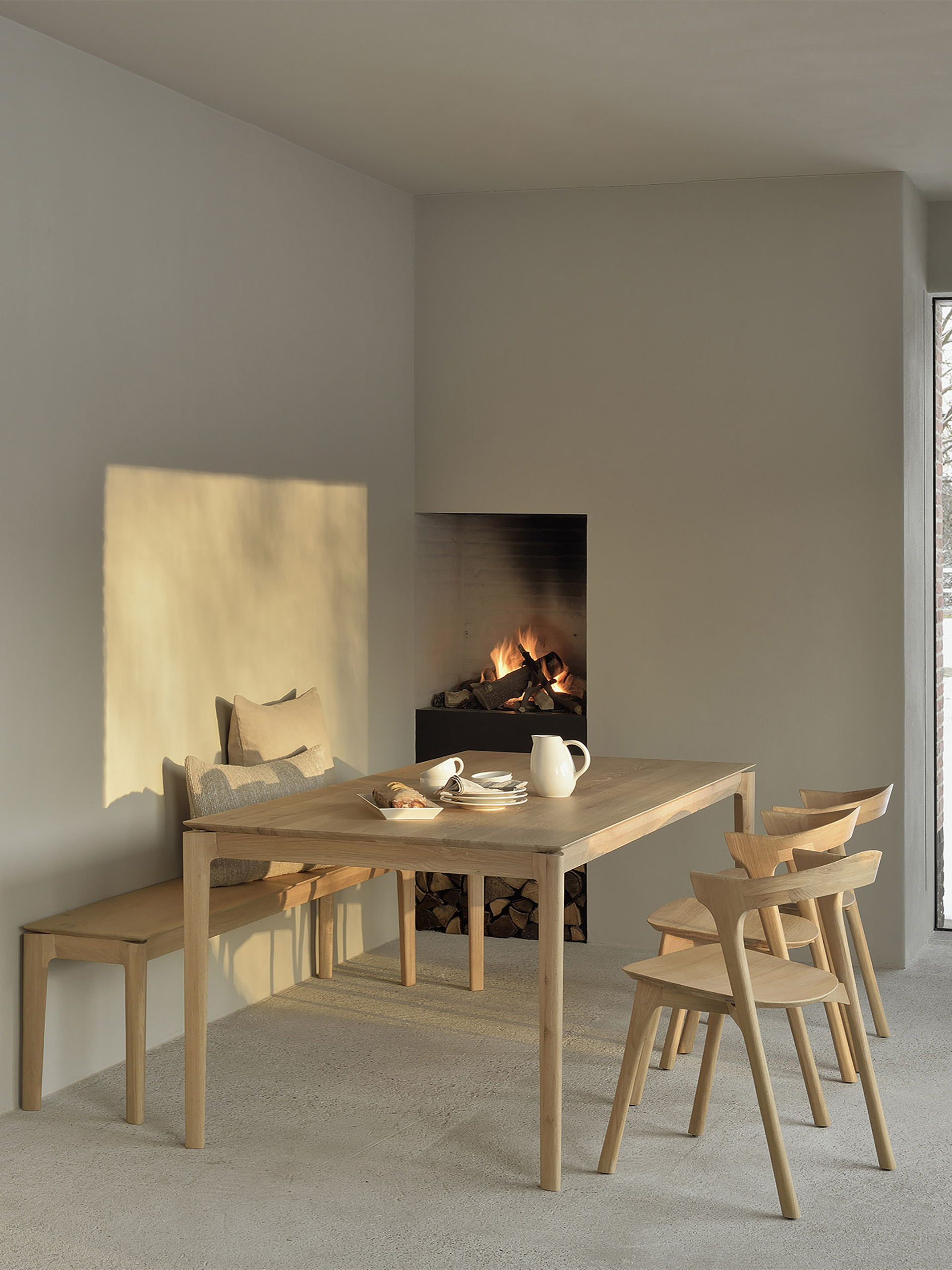 TABLE BOK - ETHNICRAFT Chene clair , Maison Bensimon