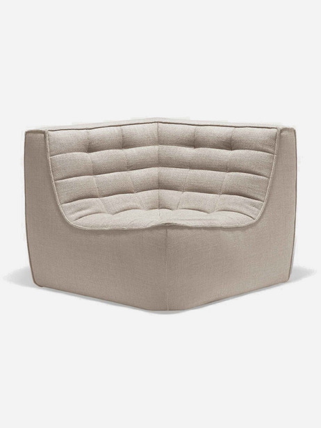 CANAPE D'ANGLE N701 90°  - ETHNICRAFT  Beige , Maison Bensimon