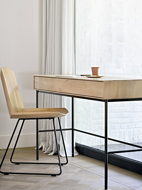 BUREAU WHITEBIRD 2 TIROIRS - ETHNICRAFT  Chene clair , Maison Bensimon