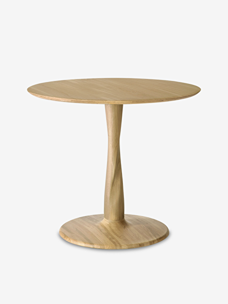 TABLE RONDE TORSION - ETHNICRAFT  Chene clair , Maison Bensimon
