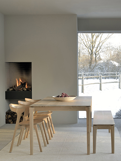 TABLE BOK CHENE MASSIF - ETHNICRAFT  Chene clair , Maison Bensimon
