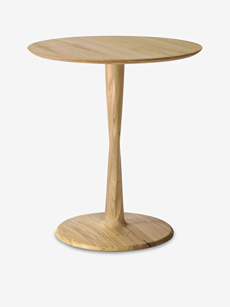 TABLE RONDE TORSION  - ETHNICRAFT  Chene clair , Maison Bensimon
