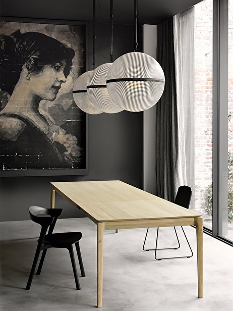 TABLE A RALLONGE BOK - ETHNICRAFT  Chene clair , Maison Bensimon