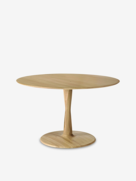 TABLE RONDE TORSION - ETHNICRAFT  Chene clair , Maison Bensimon