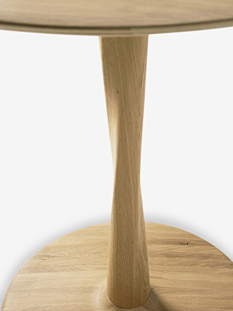 TABLE RONDE TORSION - ETHNICRAFT  Chene clair , Maison Bensimon