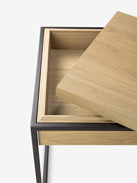 TABLE DE CHEVET MONOLIT  - ETHNICRAFT  Noir , Maison Bensimon