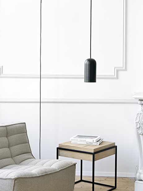 TABLE DE CHEVET MONOLIT  - ETHNICRAFT  Noir , Maison Bensimon
