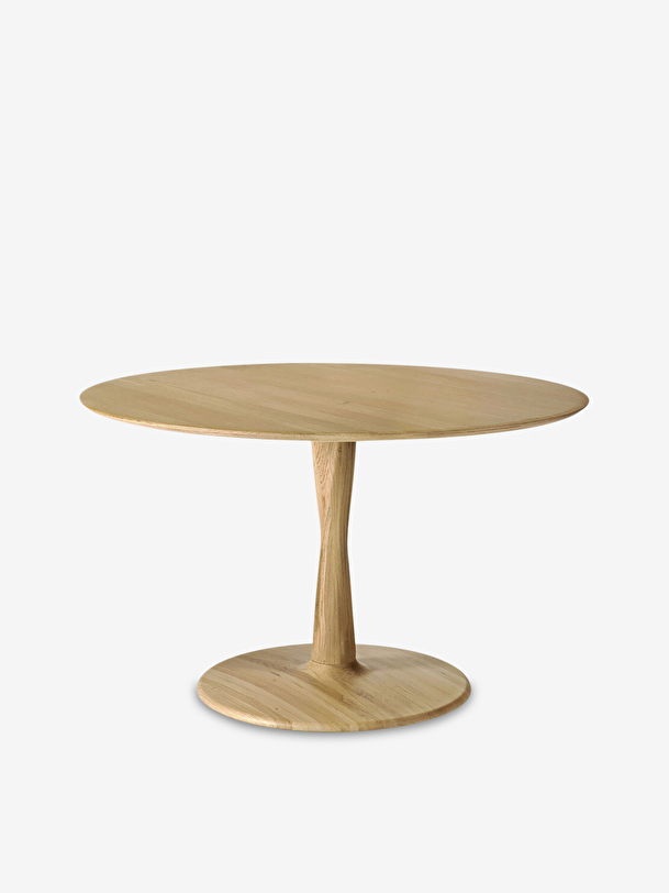 TABLE RONDE TORSION - ETHNICRAFT Chene clair , Maison Bensimon