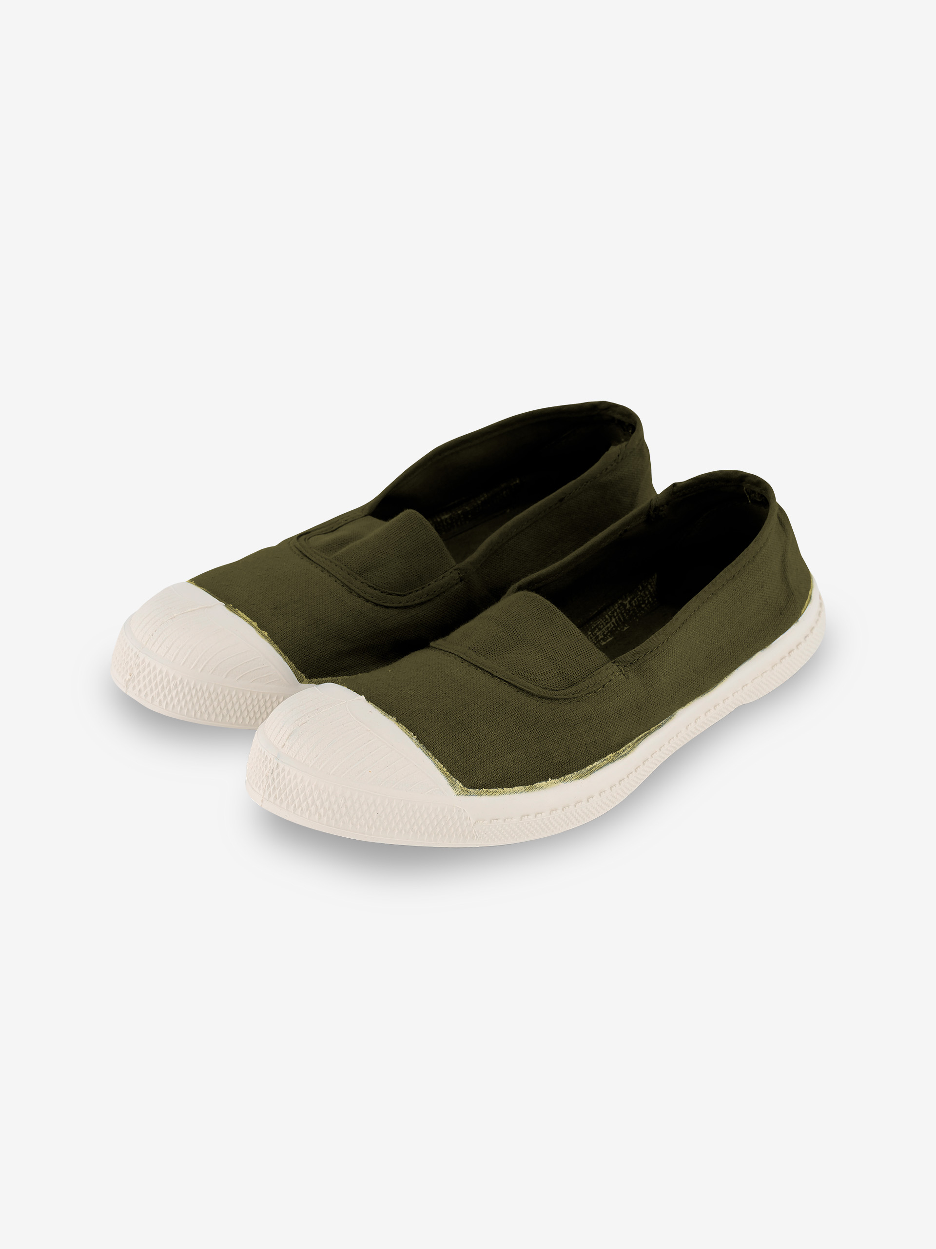 TENNIS ELASTIQUE FEMME  Kaki , Tennis & Chaussures Bensimon