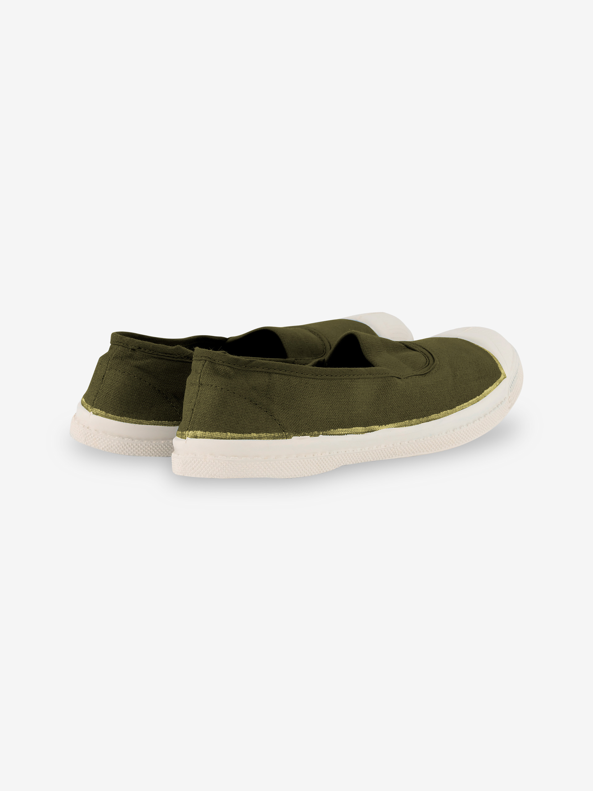 TENNIS ELASTIQUE FEMME  Kaki , Tennis & Chaussures Bensimon