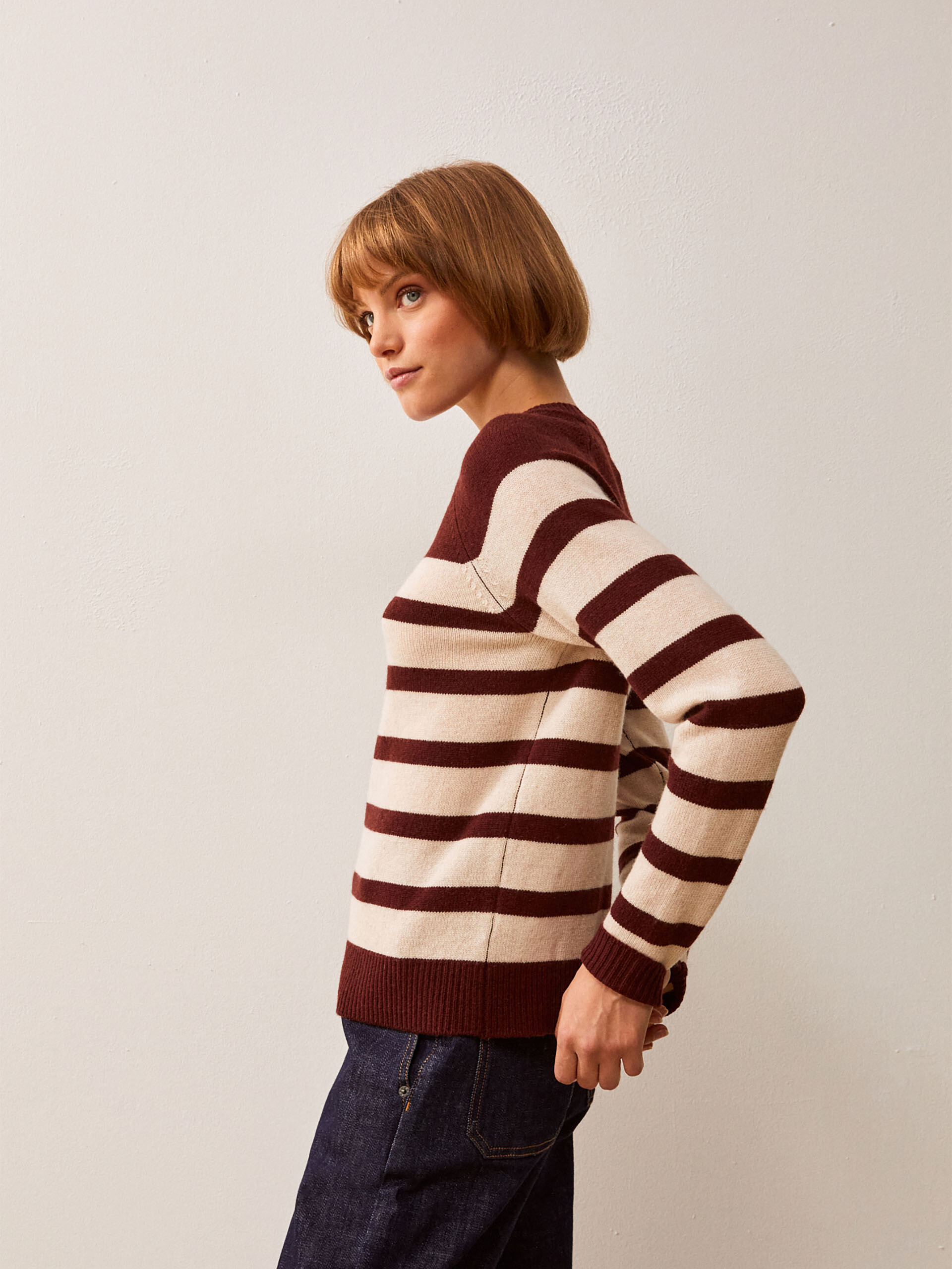 PULL INDICO  Acajou , Pr&ecirc;t-&agrave;-porter Bensimon