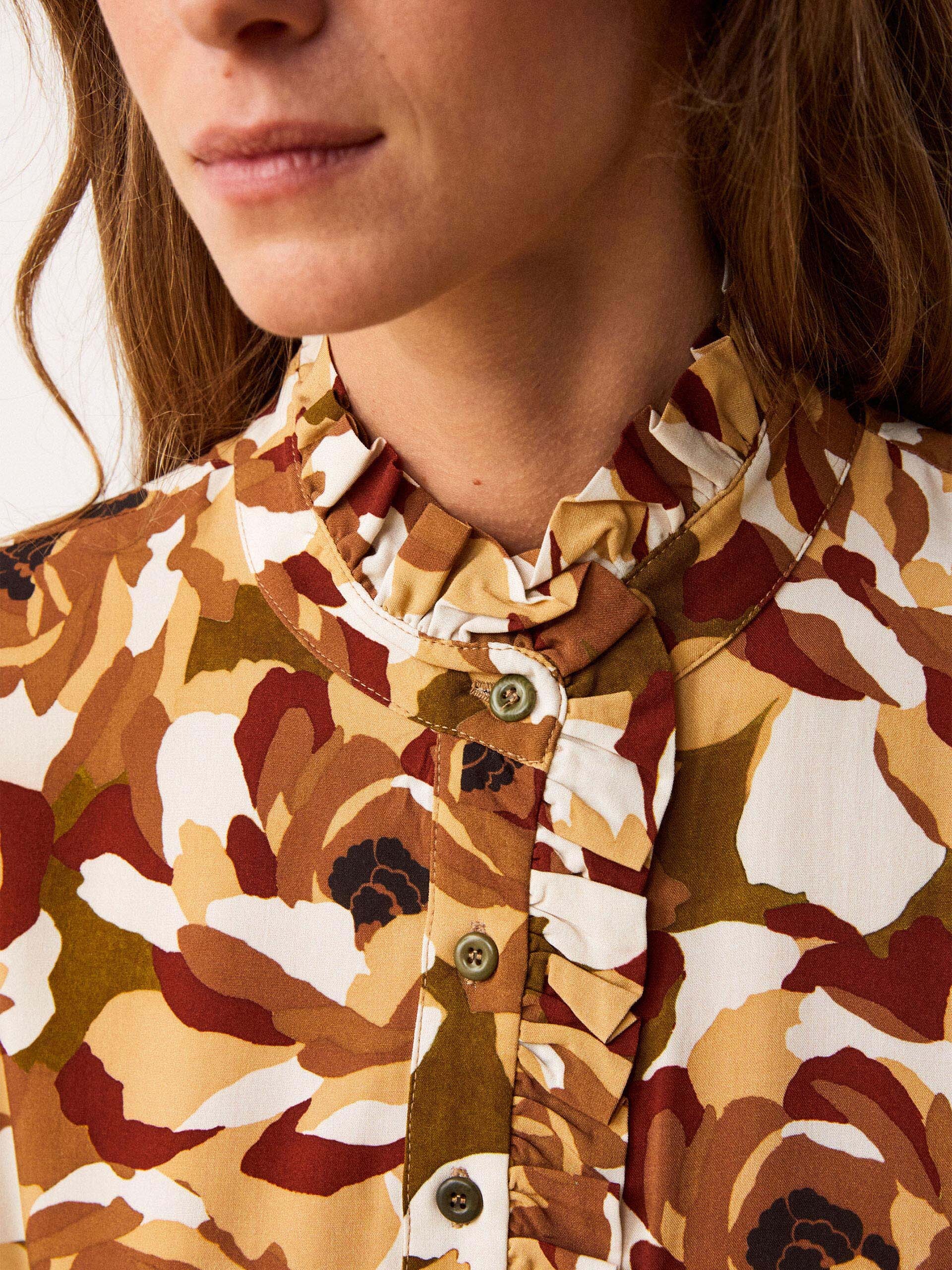 BLOUSE EMMELIE  Fleurs d'automne , Pr&ecirc;t-&agrave;-porter Bensimon