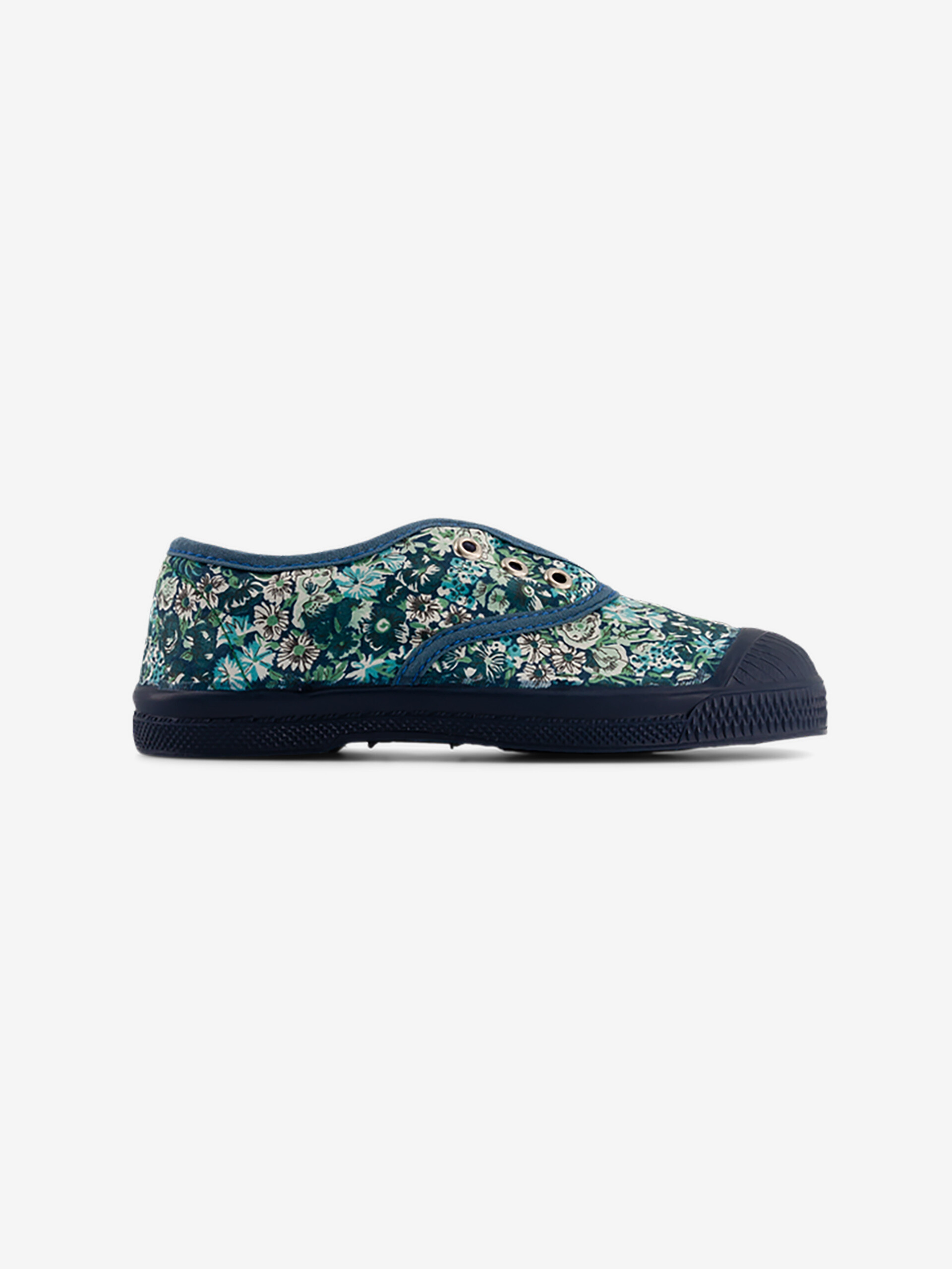 TENNIS ELLY LIBERTY Fleurs bleues , Tennis & Chaussures Bensimon