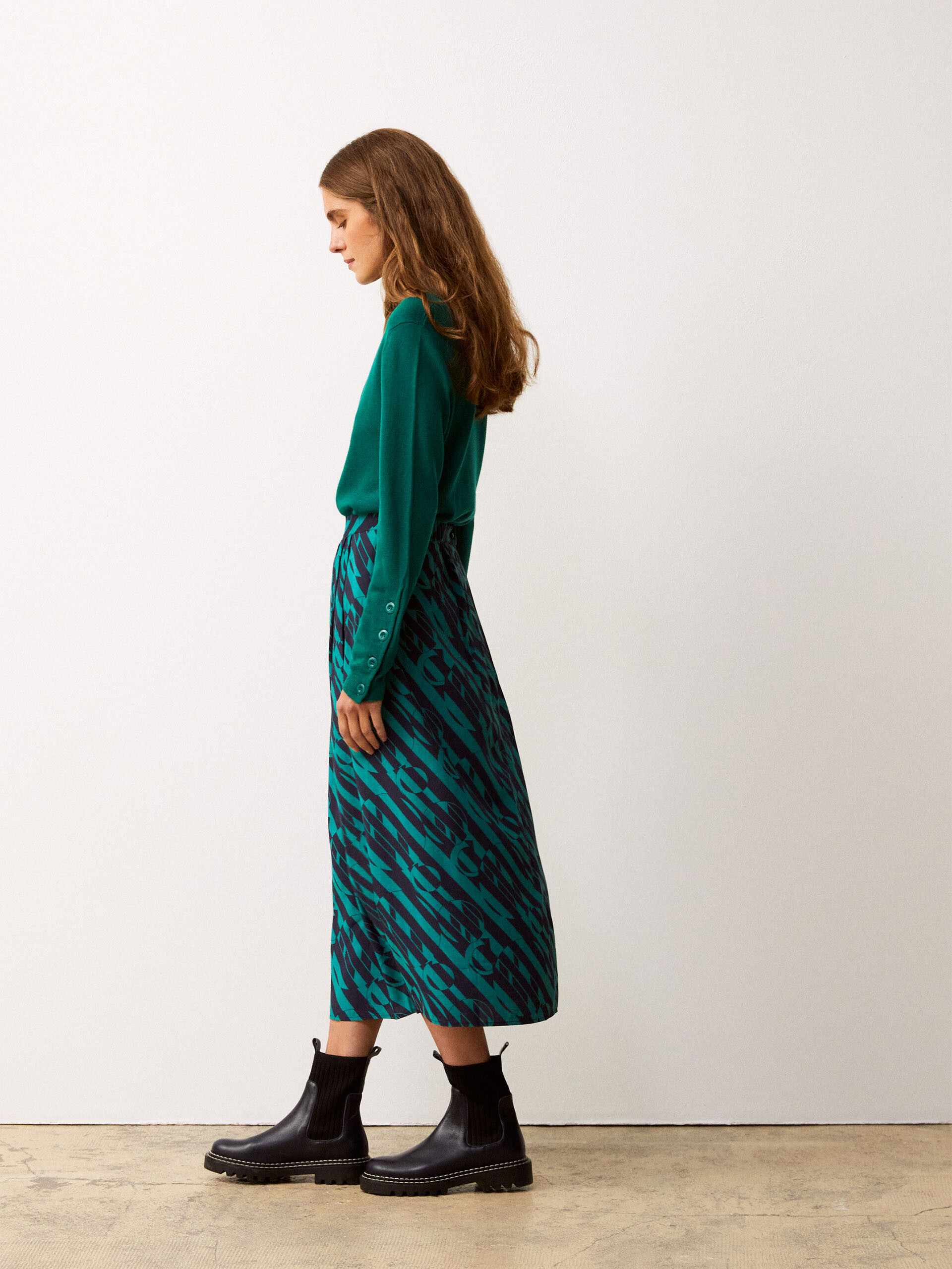 JUPE GANGSTER  Impr. geometric , Pr&ecirc;t-&agrave;-porter Bensimon