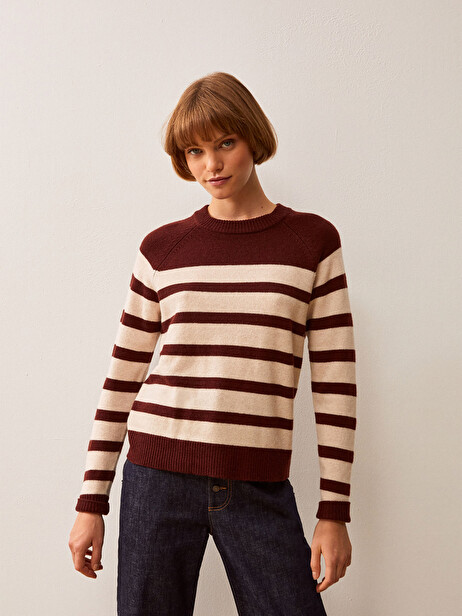 PULL INDICO  Acajou , Prêt-à-porter Bensimon