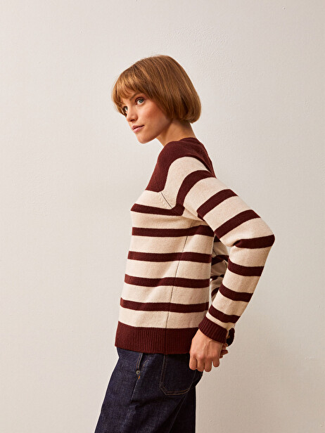 PULL INDICO  Acajou , Prêt-à-porter Bensimon