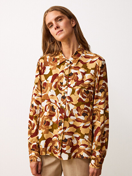 CHEMISE GALICIA  Fleurs d'automne , Prêt-à-porter Bensimon