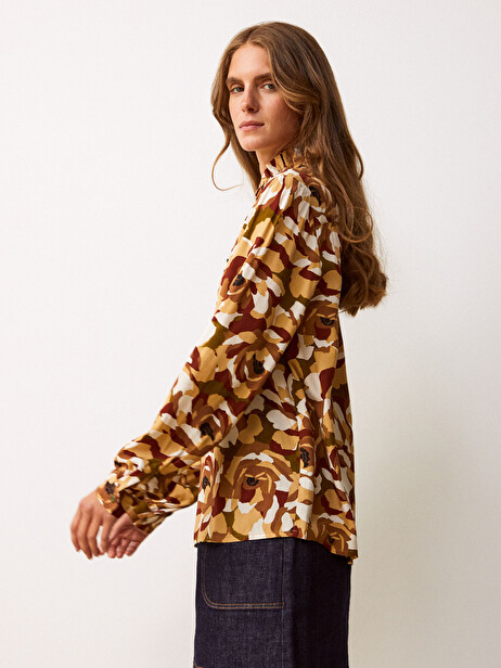 BLOUSE EMMELIE  Fleurs d'automne , Prêt-à-porter Bensimon