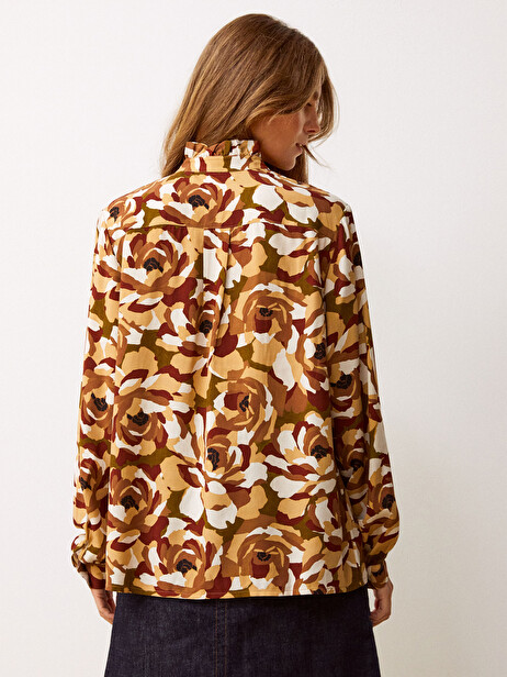 BLOUSE EMMELIE  Fleurs d'automne , Prêt-à-porter Bensimon