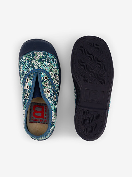 TENNIS ELLY LIBERTY  Fleurs bleues , Tennis & Chaussures Bensimon