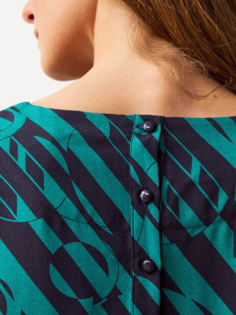 ROBE GODRINE  Impr. geometric , Prêt-à-porter Bensimon