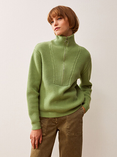 PULL GREG  Pistache , Prêt-à-porter Bensimon