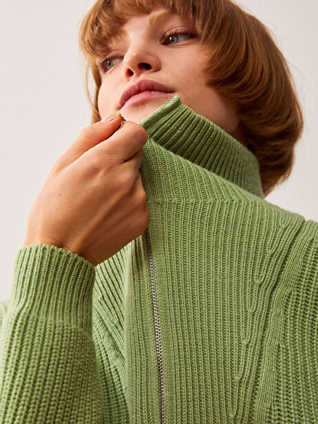 PULL GREG  Pistache , Prêt-à-porter Bensimon