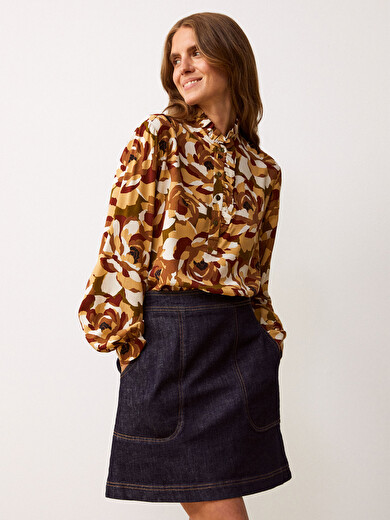 BLOUSE EMMELIE  Fleurs d'automne , Prêt-à-porter Bensimon