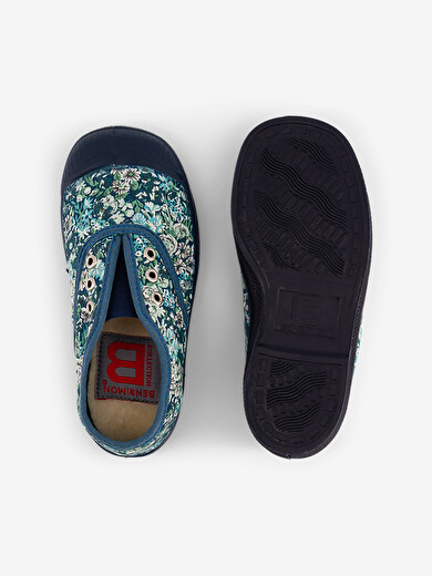 TENNIS ELLY LIBERTY  Fleurs bleues , Tennis & Chaussures Bensimon