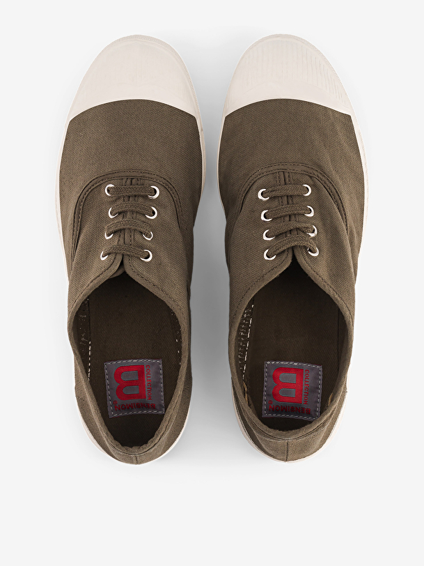 TENNIS LACETS HOMME  Kaki , Tennis & Chaussures Bensimon