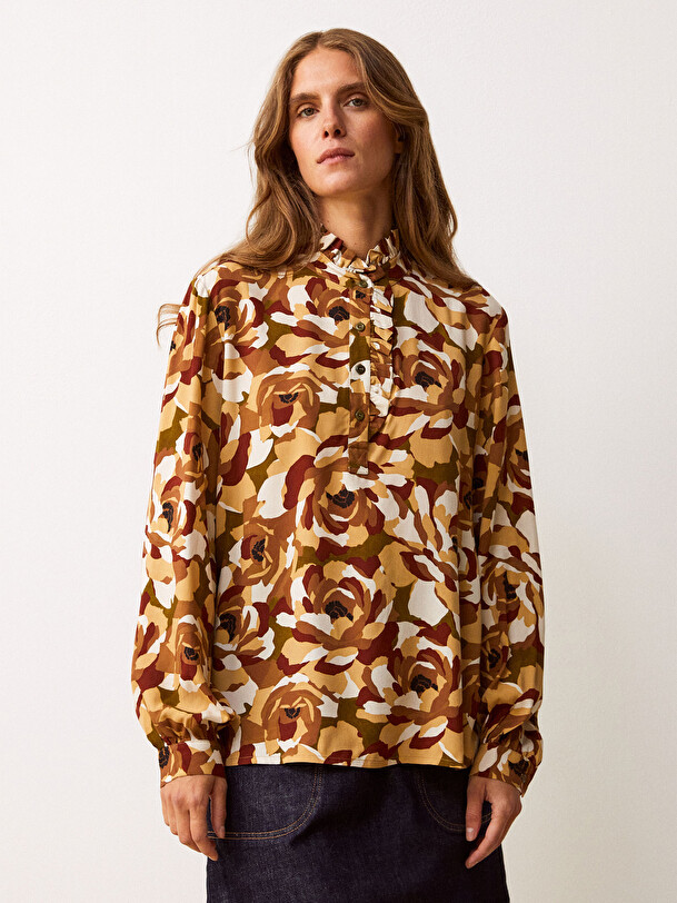 BLOUSE EMMELIE  Fleurs d'automne , Pr&ecirc;t-&agrave;-porter Bensimon