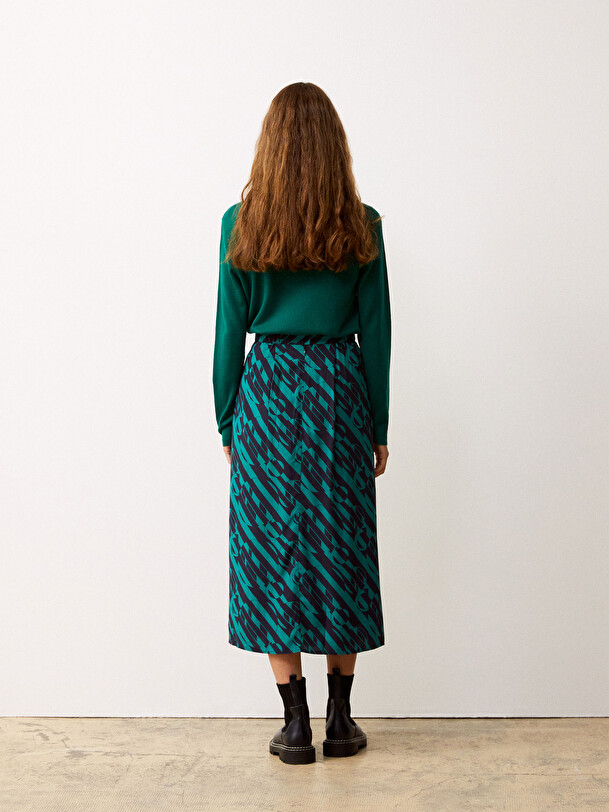 JUPE GANGSTER  Impr. geometric , Pr&ecirc;t-&agrave;-porter Bensimon