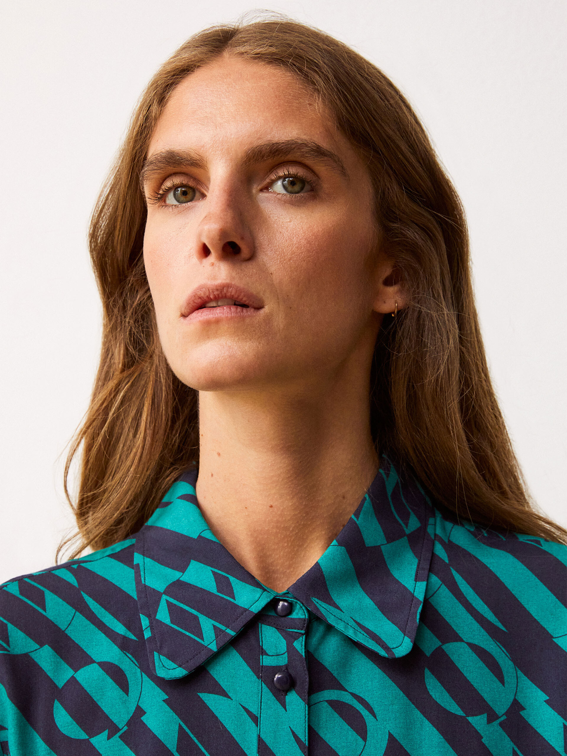 CHEMISE GUILENE  Impr. geometric , Pr&ecirc;t-&agrave;-porter Bensimon