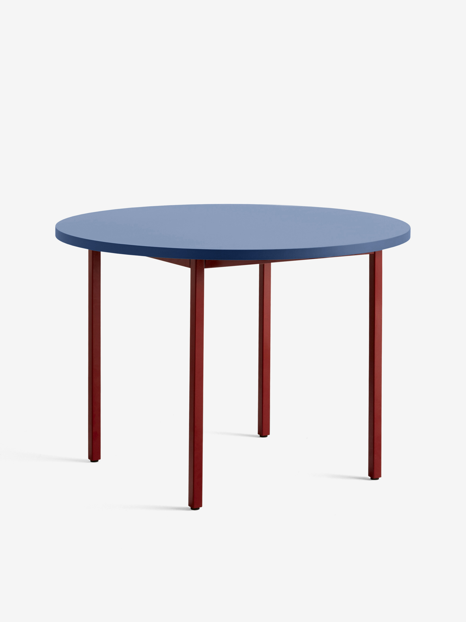 TABLE RONDE TWO-COLOUR MULLER VAN SEVEREN BLEU PIED BORDEAUX D105CM - HAY Bleu , Maison Bensimon