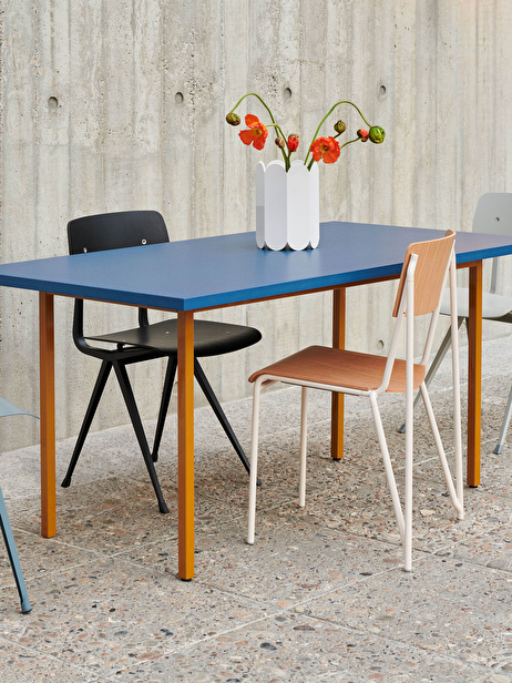 TABLE RECTANGULAIRE TWO-COLOUR MULLER VAN SEVEREN BLEU PIED OCRE L200CM - HAY  Bleu , Maison Bensimon