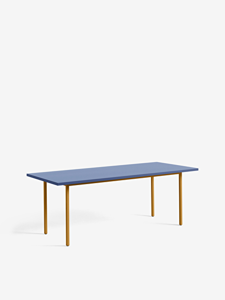 TABLE RECTANGULAIRE TWO-COLOUR MULLER VAN SEVEREN BLEU PIED OCRE L200CM - HAY  Bleu , Maison Bensimon