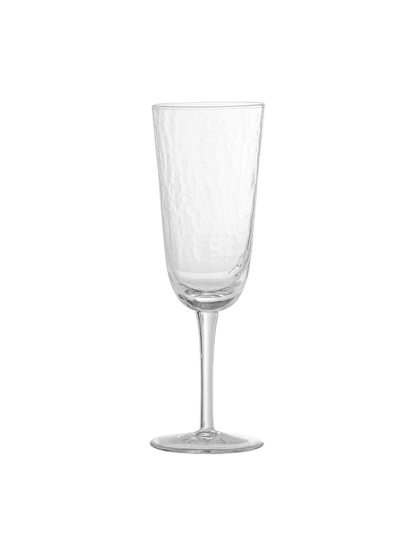 SET DE 4 FLUTES A CHAMPAGNE MARTELEES - ...  Transparent , Maison Bensimon