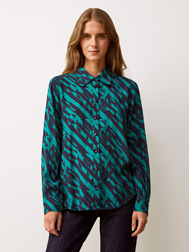 CHEMISE GUILENE  Impr. geometric , Pr&ecirc;t-&agrave;-porter Bensimon