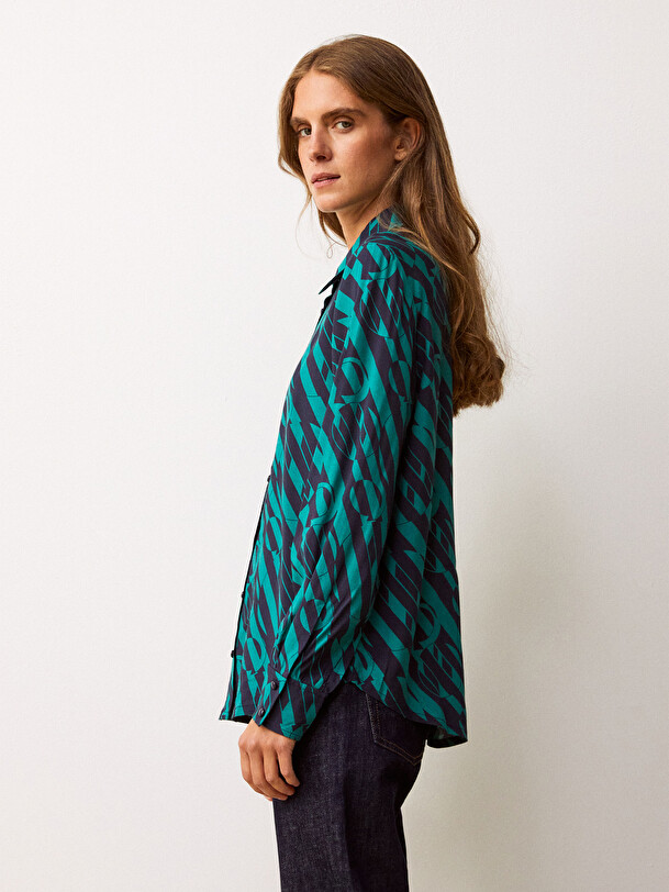 CHEMISE GUILENE  Impr. geometric , Pr&ecirc;t-&agrave;-porter Bensimon